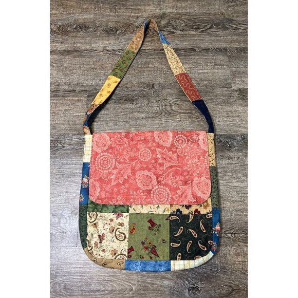 Hippie Crossbody Shoulder Bag Purse Patchwork Floral Paisley - Picture 1 of 5
